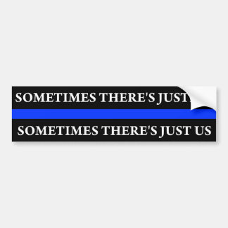 Police Blue Thin Line Bumper Sticker(Justice) Sticker