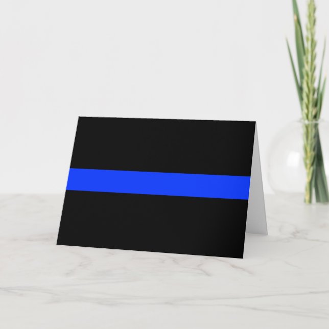Police Blue Thin Line Card (Front)