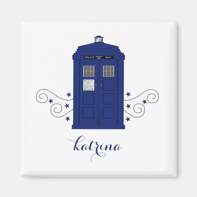 Police Box Swirls Magnet (Front)