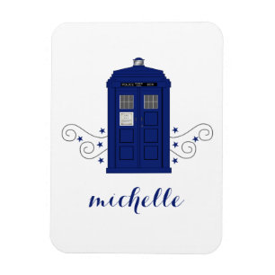 Police Box Swirls Premium Magnet