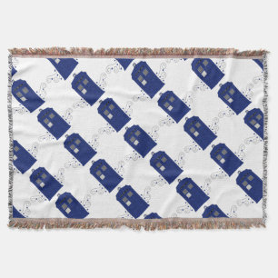Police Box Swirls Throw Blanket