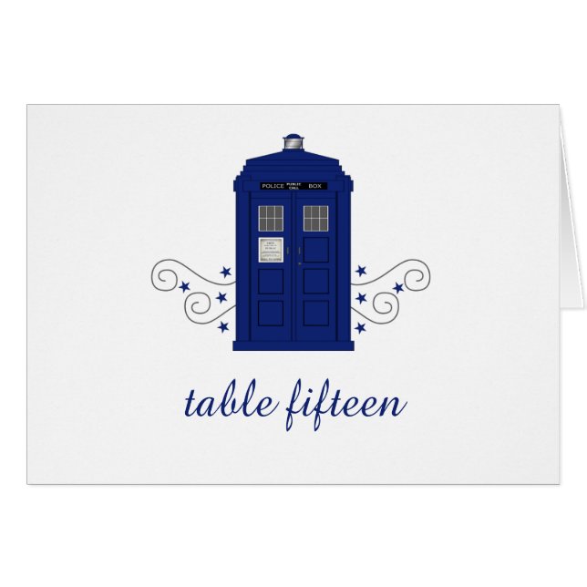 Police Box Table Number Card v3 (Front Horizontal)