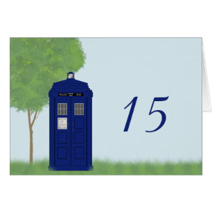 Police Box Table Number Card v4