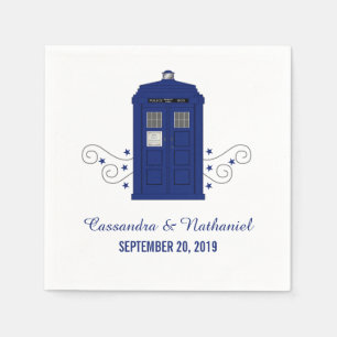 Police Box Wedding Paper Napkins v3