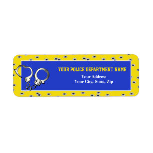 Police Bullet Holes  Return Address Label