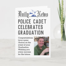 Police Cadet Graduation Card to Personalise