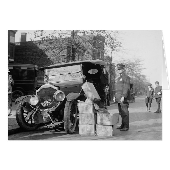 Police Capture Bootleggers Car, 1922 (Front Horizontal)