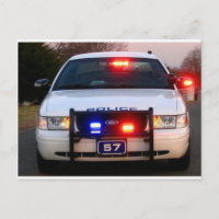 POLICE CAR - all lit up