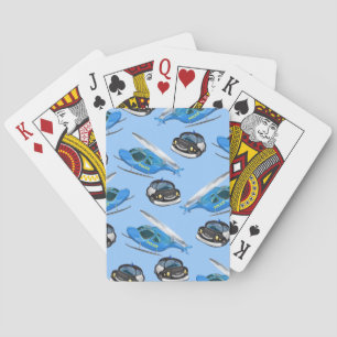 Police Car and helicopter Playing Cards