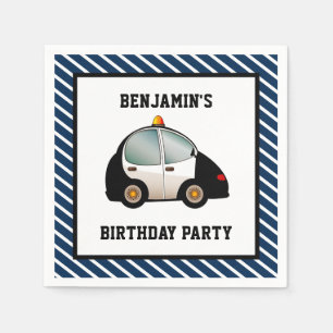 Police Car Birthday Party Paper Napkin