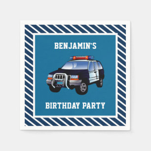 Police Car Birthday Party Paper Napkin