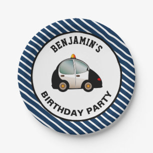 Police Car Birthday Party Paper Plate