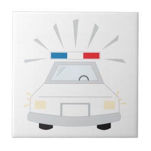 Police Car Ceramic Tile