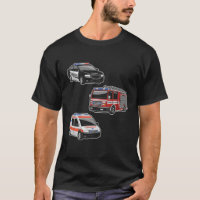 Police Car Fire Truck Ambulance First Responders C