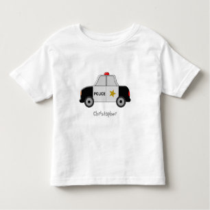 Police Car Just Add Name Toddler T-Shirt