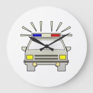 Police Car Large Clock
