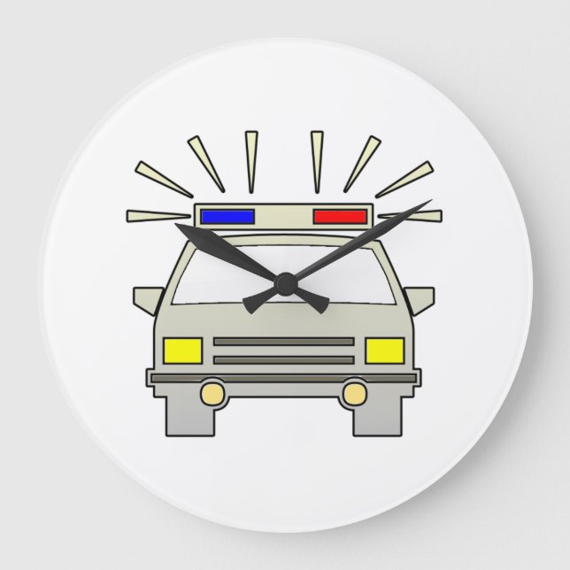 Police Car Large Clock (Front)