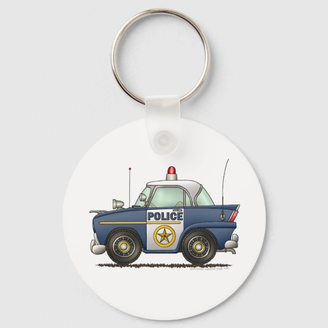 Police Car Law Enforcement Key Ring (Front)