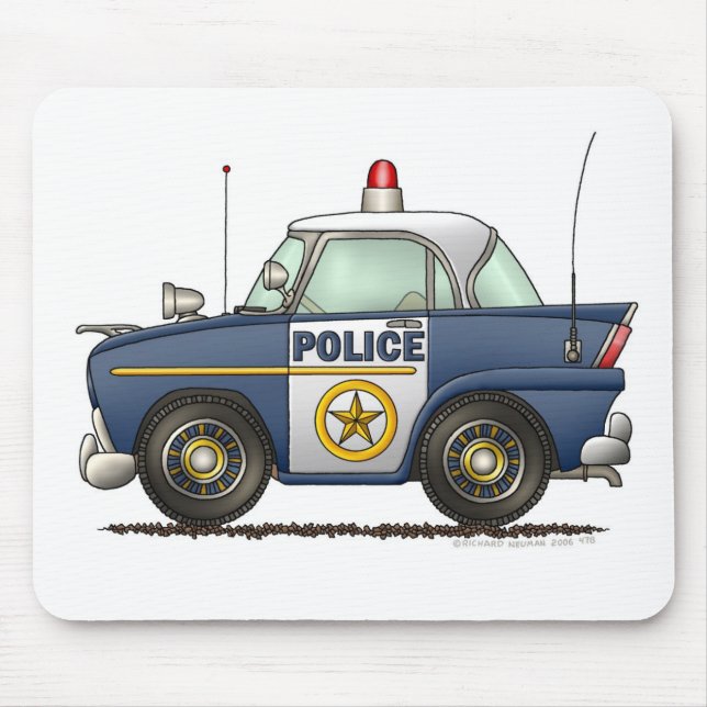 Police Car Law Enforcement Mouse Pad (Front)