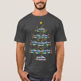 Police Car Lover Matching Santa Police Car Christm T-Shirt