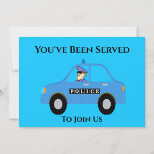 Police Car Officer Retirement Invitation