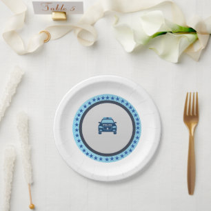 Police Car Paper Plate