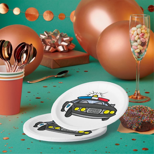 Police Car Paper Plate (Creator Uploaded)