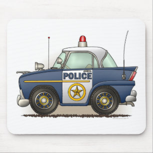 Police Car Police Crusier Cop Car Mouse Pad