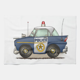Police Car Police Crusier Cop Car Tea Towel