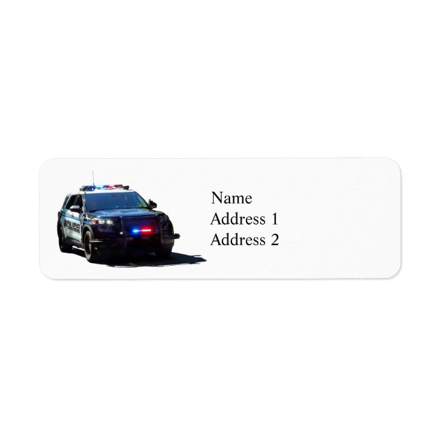 Police Car Return Address Label (Front)
