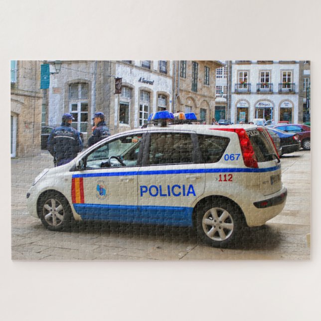Police car, Santiago de Compostela, Spain Jigsaw Puzzle (Horizontal)