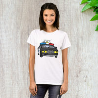 Police Car with Flashing Siren Lights