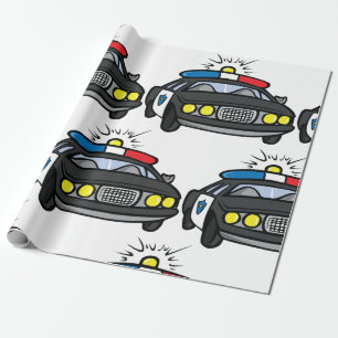 Police Car Wrapping Paper
