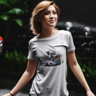 Police Cars Cartoon  T-Shirt