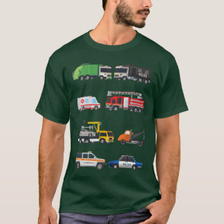 Police Cars Fireruck Ambulance retro gift T-Shirt