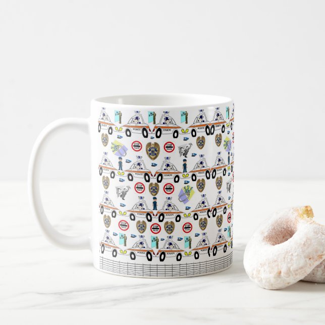 Police Cars Mug (With Donut)