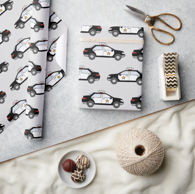 Police Cars  Wrapping Paper (Crafts)