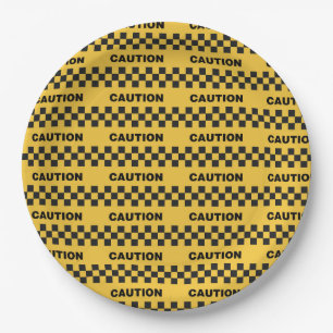 Police - Caution Paper Plate