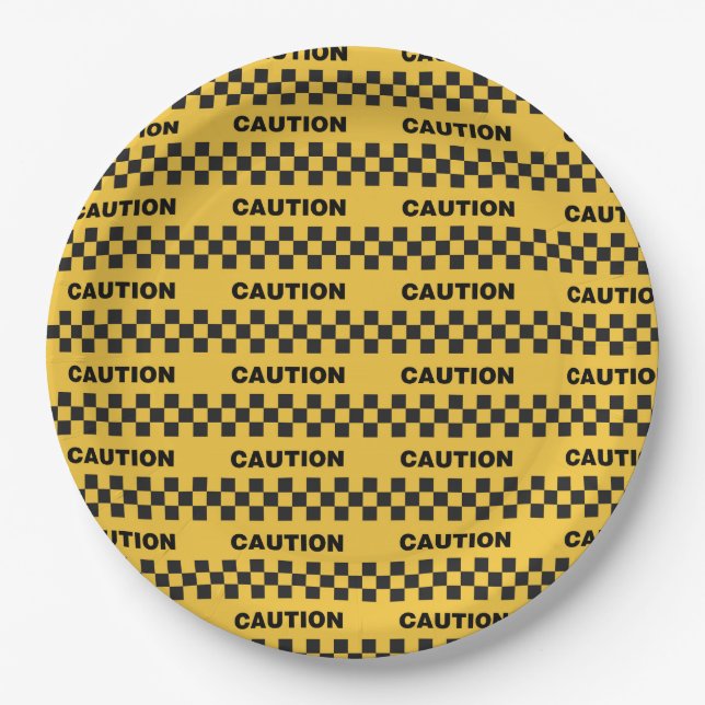 Police - Caution Paper Plate (Front)