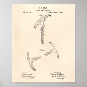 Police Chain Nippers 1884 Patent Art - Old Peper Poster