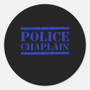 Police Chaplain American Flag Usa Law Enforcet Classic Round Sticker