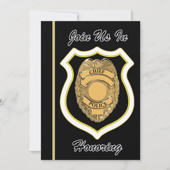 Police Chief's Retirement Invitation (Front)