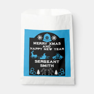Police Christmas Decorative Bottle Favour Bag