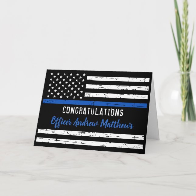 Police Congratulations Law Enforcement Graduation Card (Front)