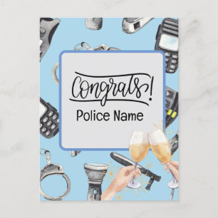 Police Congratulations  Postcard