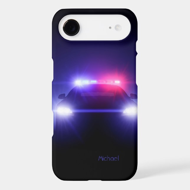 Police Cop   Car Full Lights Blinking Case-Mate iPhone Case (Back)