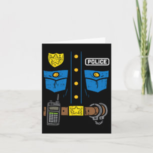Police Costume Funny Cop Law Enforcement Men Boys Card