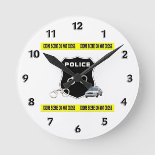 Police Crime Scene Round Clock