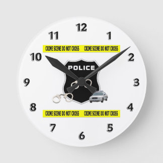 Police Crime Scene Round Clock