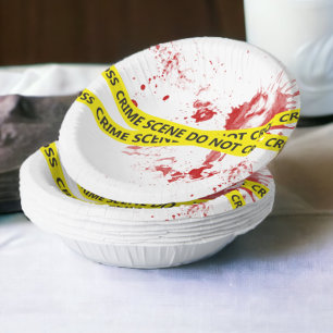 Police Crime Scene Tape  Paper Plate
